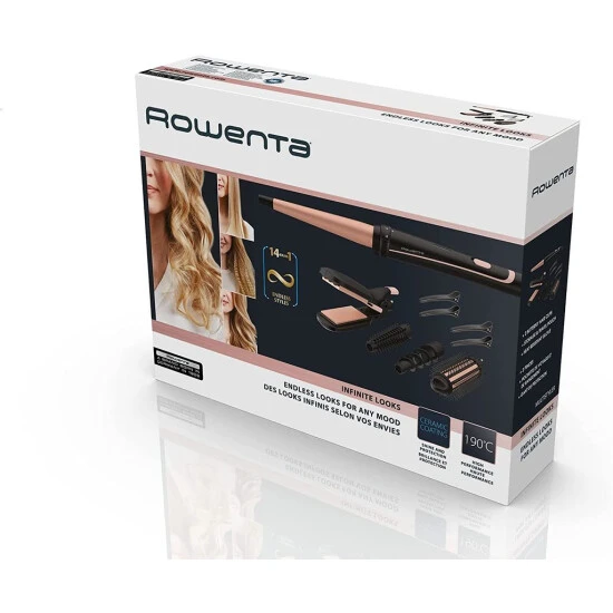 Coupon ✨ Rowenta CF4231 Infinite Looks 14-in-1 Multistyler | Keramikbeschichtung | Kühle Spitze | Inkl. Stylingaufsätze (Haarglätter/Kreppeisen/Lockenstab/Warmluftbürste) Und Zubehör | Schwarz/Kupfer ⭐ 2 Coupon ✨ Rowenta CF4231 Infinite Looks 14-in-1 Multistyler | Keramikbeschichtung | Kühle Spitze | Inkl. Stylingaufsätze (Haarglätter/Kreppeisen/Lockenstab/Warmluftbürste) Und Zubehör | Schwarz/Kupfer ⭐ - Image 2