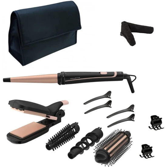 Coupon ✨ Rowenta CF4231 Infinite Looks 14-in-1 Multistyler | Keramikbeschichtung | Kühle Spitze | Inkl. Stylingaufsätze (Haarglätter/Kreppeisen/Lockenstab/Warmluftbürste) Und Zubehör | Schwarz/Kupfer ⭐ 4 Coupon ✨ Rowenta CF4231 Infinite Looks 14-in-1 Multistyler | Keramikbeschichtung | Kühle Spitze | Inkl. Stylingaufsätze (Haarglätter/Kreppeisen/Lockenstab/Warmluftbürste) Und Zubehör | Schwarz/Kupfer ⭐ - Image 4