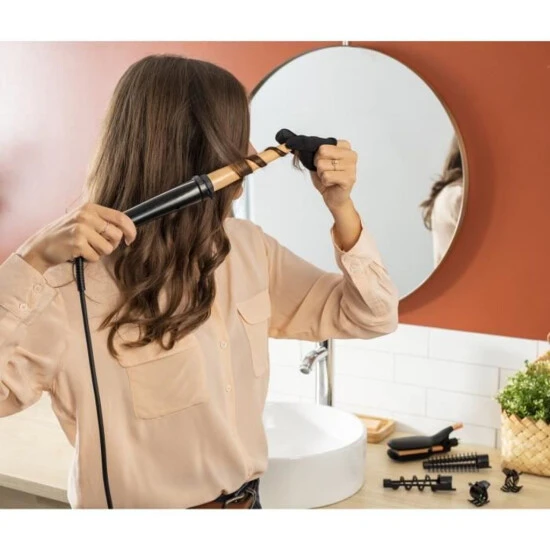 Coupon ✨ Rowenta CF4231 Infinite Looks 14-in-1 Multistyler | Keramikbeschichtung | Kühle Spitze | Inkl. Stylingaufsätze (Haarglätter/Kreppeisen/Lockenstab/Warmluftbürste) Und Zubehör | Schwarz/Kupfer ⭐ 11 Coupon ✨ Rowenta CF4231 Infinite Looks 14-in-1 Multistyler | Keramikbeschichtung | Kühle Spitze | Inkl. Stylingaufsätze (Haarglätter/Kreppeisen/Lockenstab/Warmluftbürste) Und Zubehör | Schwarz/Kupfer ⭐ - Image 11