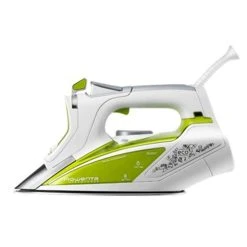 Aktion 😀 Rowenta DW9210, Dampfbügeleisen, Edelstahl-Bügelsohle, 2 M, 200 G/min, Grün, Weiß, 45 G/min ⌛
