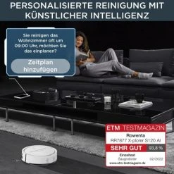 Auslauf ❤️ Rowenta X-Plorer Serie 120 AI RR7877, Beutellos, Weiß, Rund, 0,7 L, 65 DB, 0,11 L ✔️ -Rowenta Verkäufe unnamed file 666